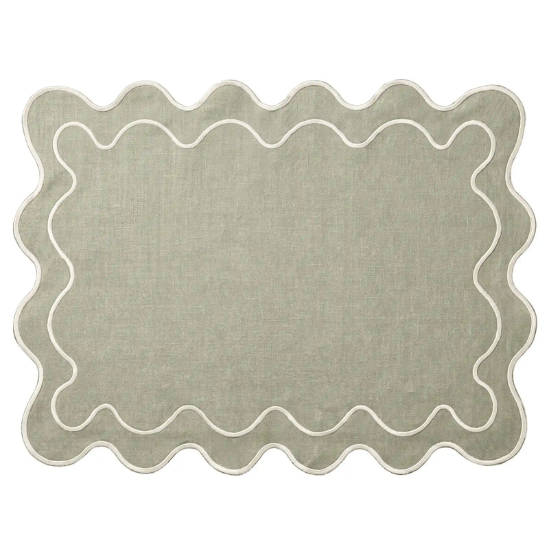 Sage Wavy Placemat - Set of 4