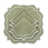 Sage Green Scalloped Linen Napkins - Set of 4 featuring scalloped edges and white trim, perfect for elegant dining and versatile for any event.