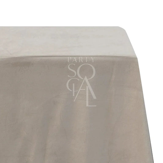 RECTANGULAR TABLECLOTH VELVET: Premium cotton linen tablecloth featuring a logo, ideal for enhancing special occasions with a touch of elegance. Perfect for events and parties.