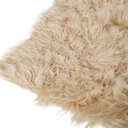 SHEEPSKIN RECTANGULAR fur rug close-up, ideal for event decor or props, offered by Party Social for versatile party and event settings.