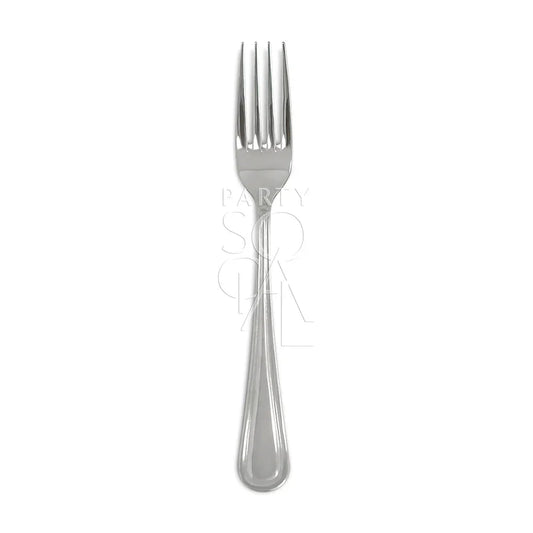CUTLERY SIMPLE SILVER: A sleek silver fork from a durable flatware collection, ideal for enhancing elegant table settings at events and gatherings.