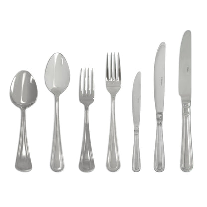 CUTLERY SIMPLE SILVER set featuring a spoon, fork, and knife, ideal for elegant table settings. Durable and perfect for various events.