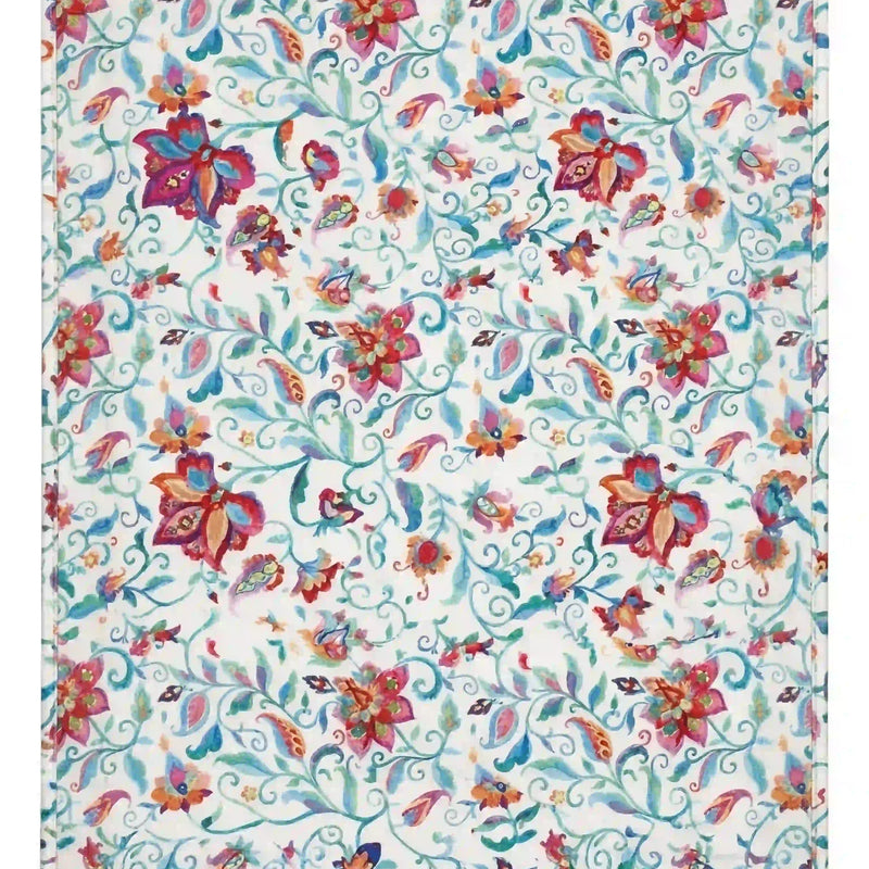 Summer Florals Polyester Linen Tablecloth