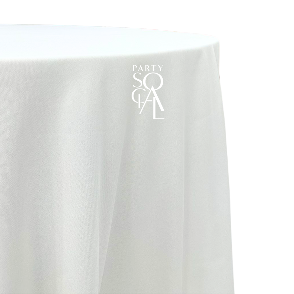 Round Tablecloth Cotton Linen displayed on a table, ideal for special occasions, crafted from premium cotton linen, available in various colors to match any event theme.