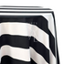 WIDE STRIPES ROUND TABLECLOTH featuring bold black and white stripes, ideal for enhancing your dining setup with a premium look. Perfect for events and special occasions.