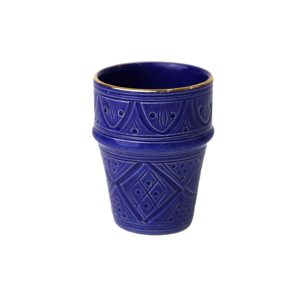 Marrakesh Engraved Ceramic Tea Cup with a sleek design, perfect for adding elegance to your table settings.