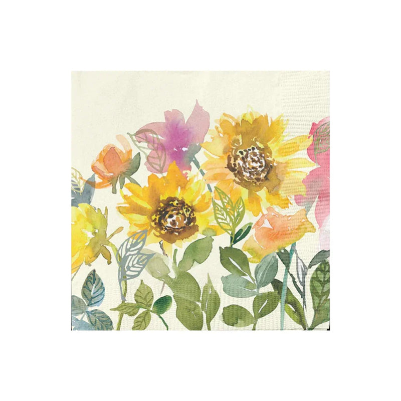 Sunflower Paper Cocktail Napkins- 20 Per Package
