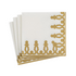 Dessin Passementerie Paper Linen Cocktail Napkins in Gold - 20 Per Package, featuring elegant gold designs on triple-ply tissue, perfect for elevating any occasion.