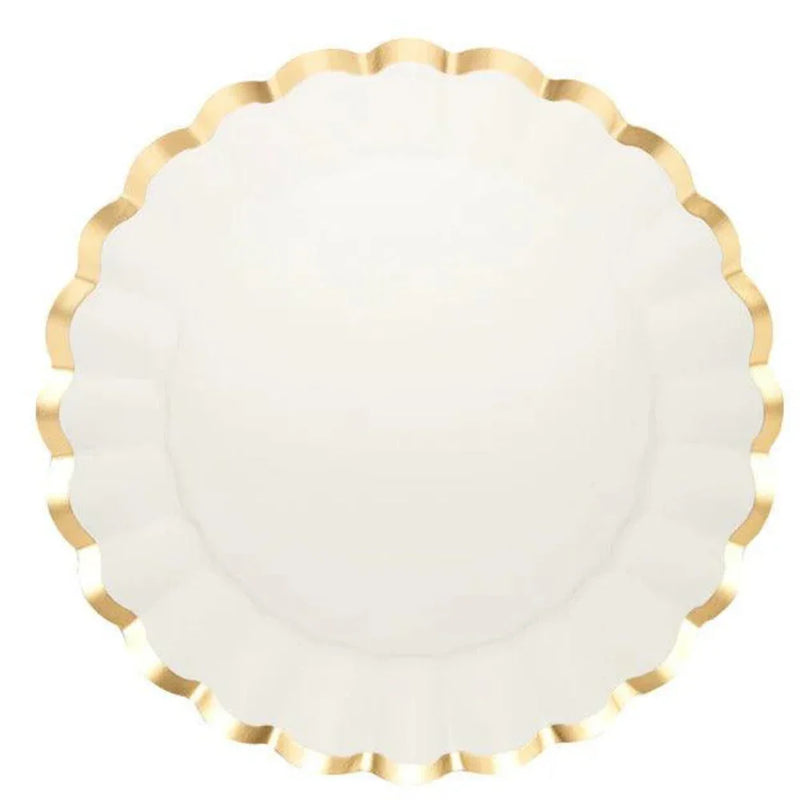 Lotus Paper Charger Plate- 8 Per Package