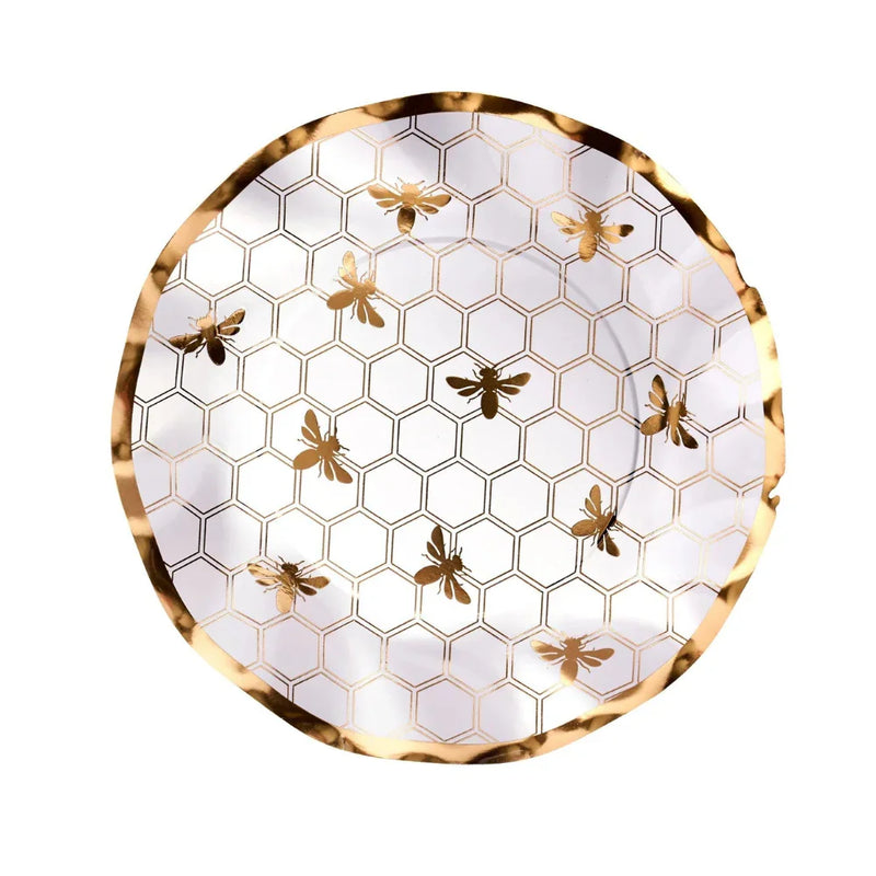 HoneyBee Paper Salad & Dessert Plate- 8 per package