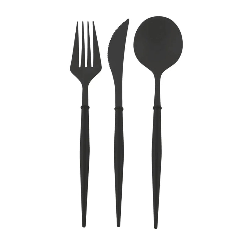 Bella Reusable Cutlery Set in Black