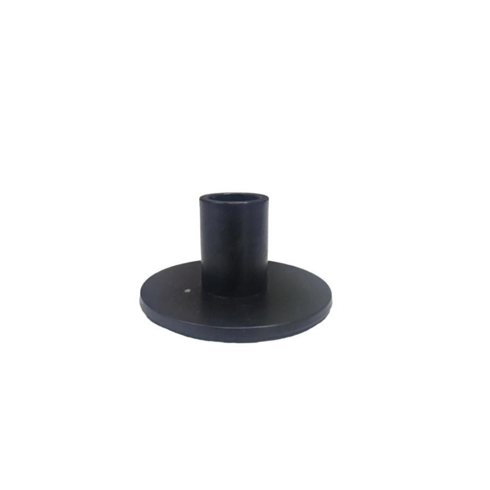 Low Candle Holder, a sleek black cylindrical design, ideal for enhancing rustic or premium event settings, part of Party Social&