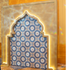 Arabic Style Arch with LED Lights, featuring intricate blue and white circular patterns, perfect for enhancing event backdrops from Party Social.