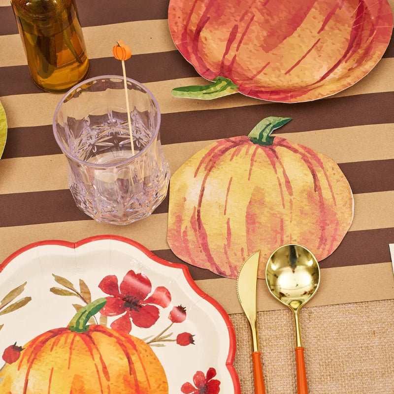 Autumn Foliage Pumpkin Luncheon Napkins- 16 Per Package