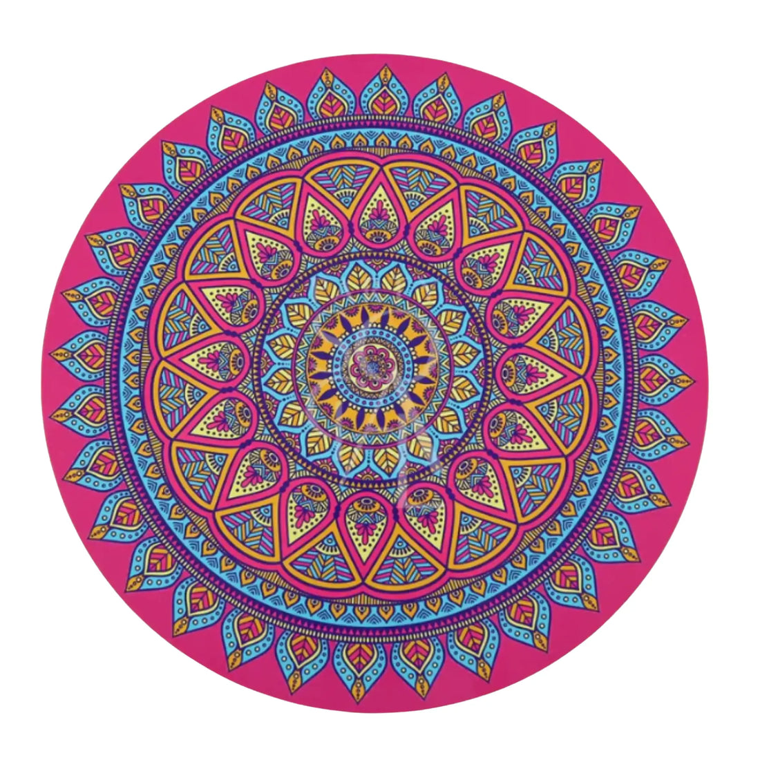 ARABESQUE WOOD PLACEMAT featuring a vibrant mandala design with geometric and floral motifs, perfect for adding elegance to party or event settings.