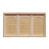 Wooden Rattan Bar Unit rental, featuring a quality wood finish, ideal for adding elegance and functionality to any event setting.