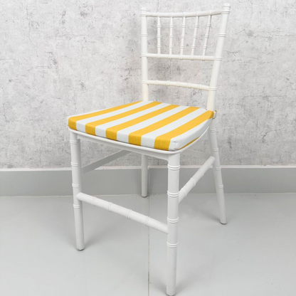 Mini Chiavari Chair with Yellow Stripes Cushion, ideal for kids&