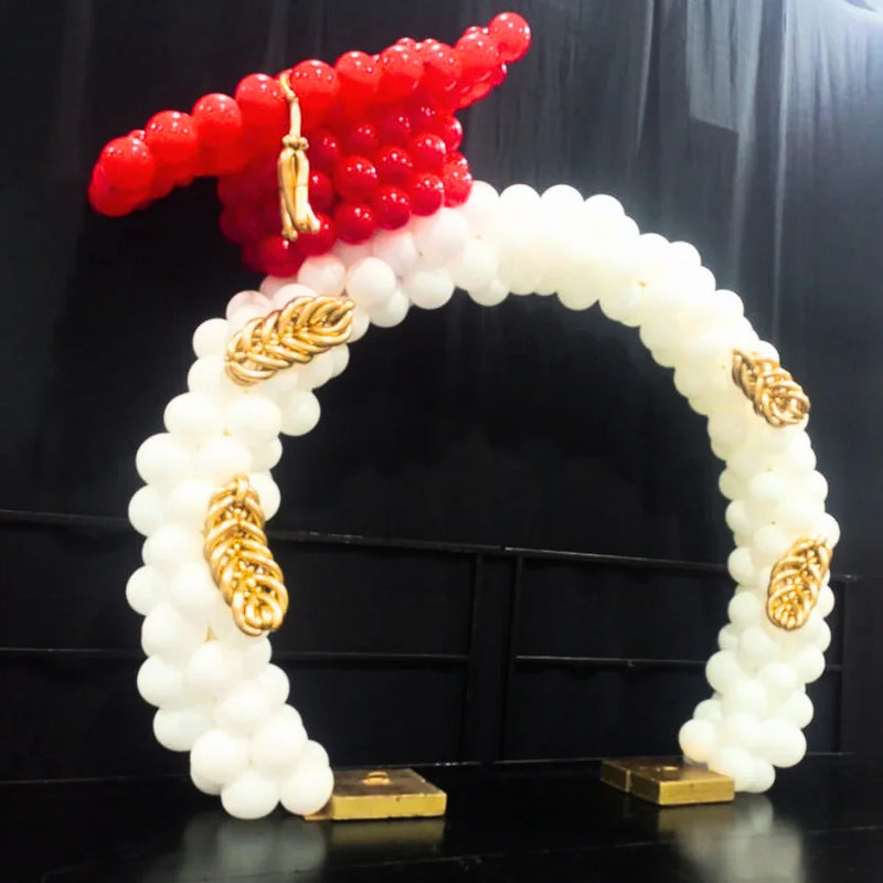 Grad. Cap Round Balloon Arch