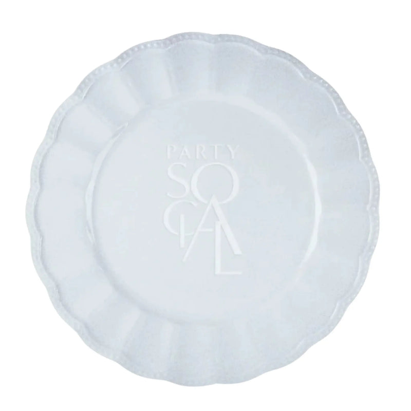 Charger Plate - White Embossed