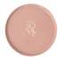 CERAMIC CHARGER PLATES - PINK: A pastel-pink serving tray with PARTY SOCIAL printed in white, featuring a refined design to elevate any dining setting.