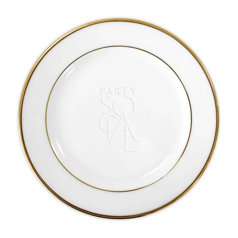 Modern China with Gold Rim Plates