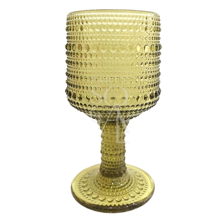 Olive Green Vintage Pearl Goblet
