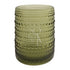 Olive Green Vintage Pearl Tumbler with hobnail texture, ideal for elevating table settings at weddings or parties, available from Party Social.