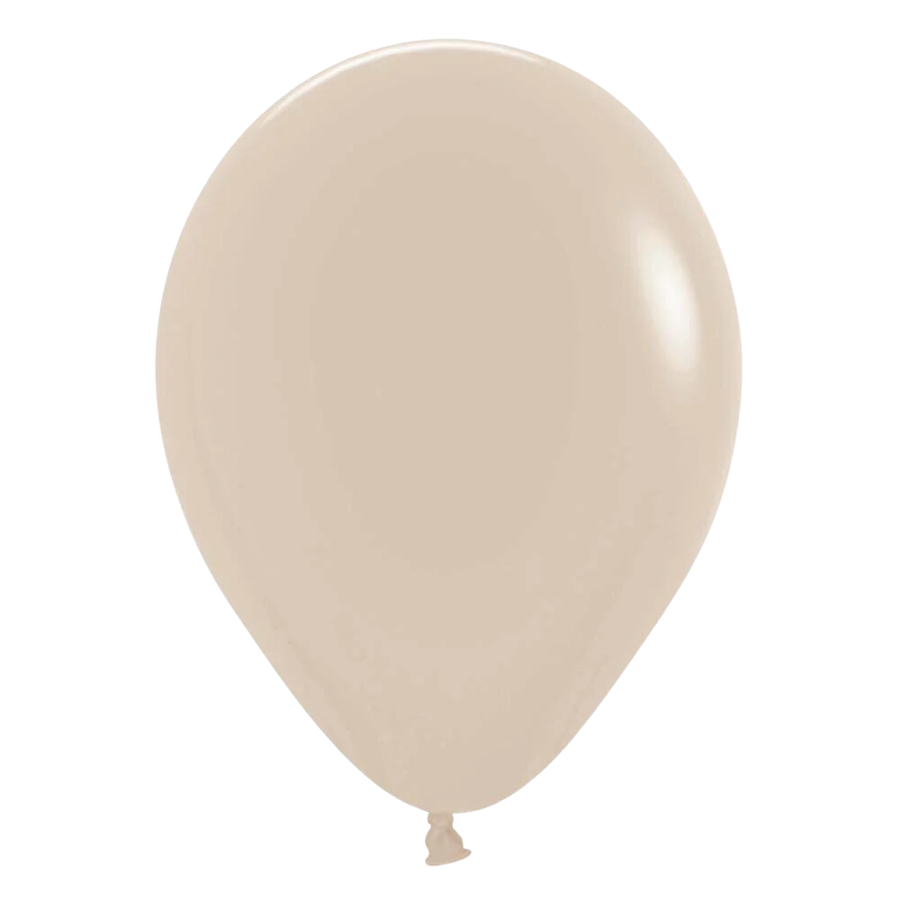 White Sand decorative balloon, ideal for party or event decoration, showcased as a sleek, elegant accent, available from Party Social.