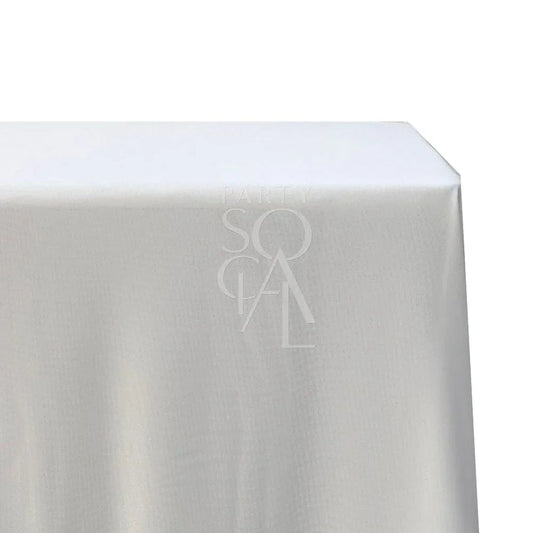RECTANGULAR TABLECLOTH COTTON LINEN featuring a subtle logo, ideal for enhancing any special occasion's decor with its premium finish.