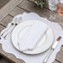 White Scalloped Linen Napkins - Set of 4, featuring elegant scalloped edges with silver embroidery, ideal for sophisticated dining and special occasions.