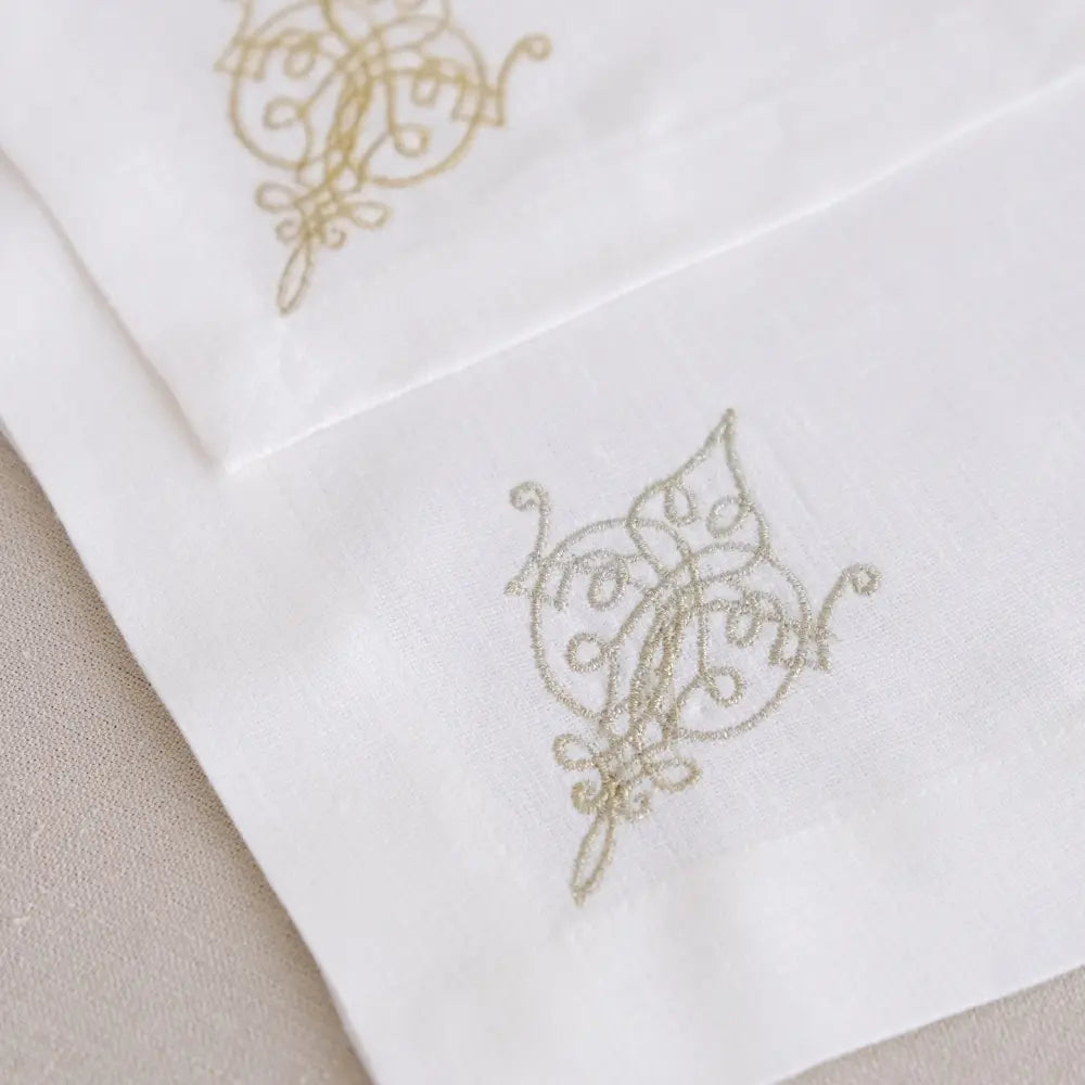 Oriental Pure Linen Dinner Napkin - Set of 4