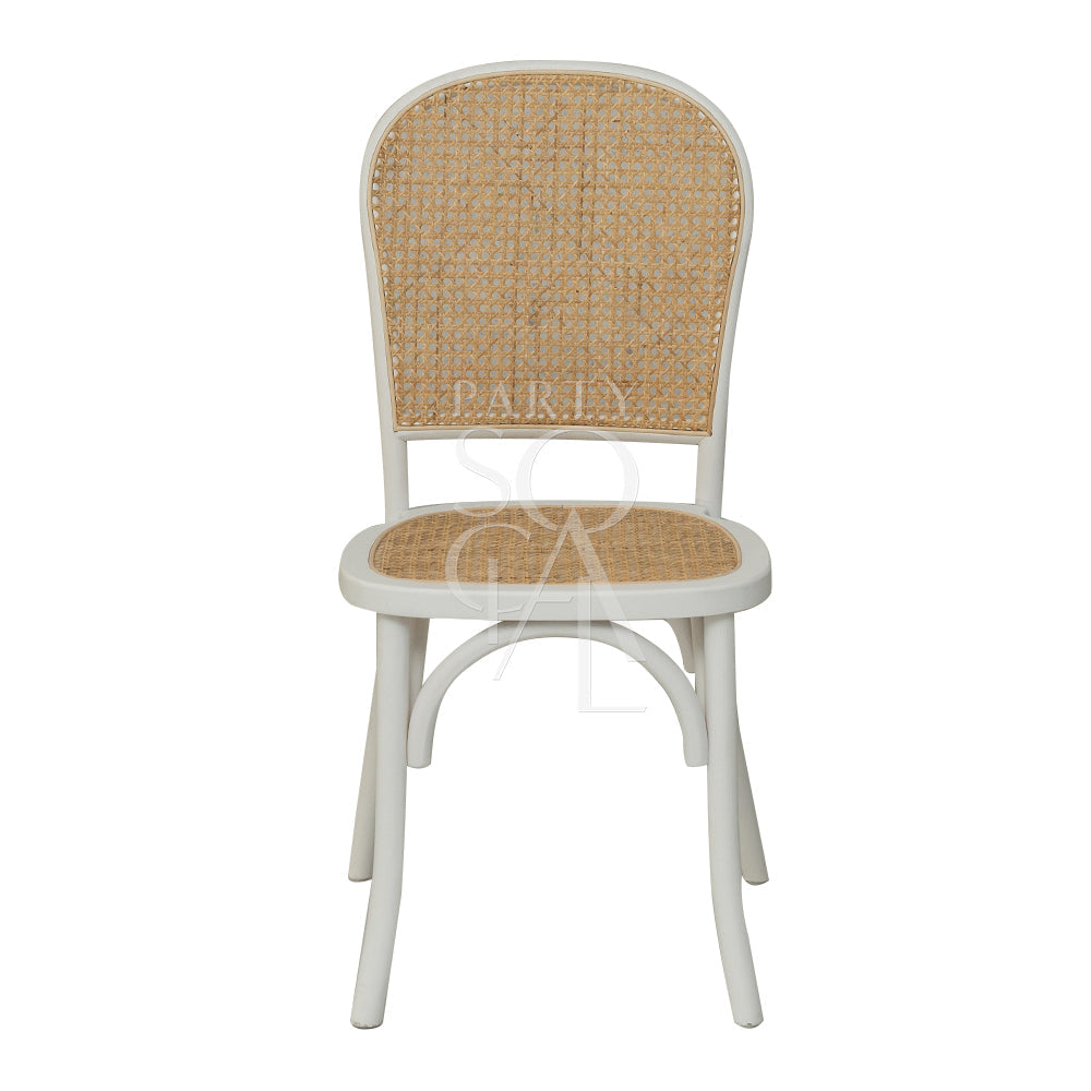 Desert Sand Collection chair with woven back, part of a Ramadan table setting rental package for stylish entertaining.