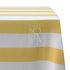 Wide Stripes Rectangular Tablecloth in yellow and white polylinen, featuring a bold pattern, ideal for enhancing your dining setup with a premium look.