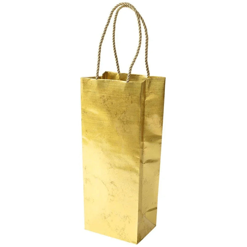 Antique Gold Wine & Bottle Gift Bag (1pc)