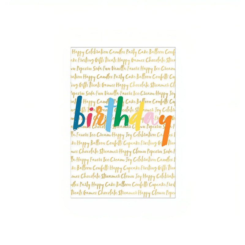 Birthday Words Greetings Card - 1 EACH