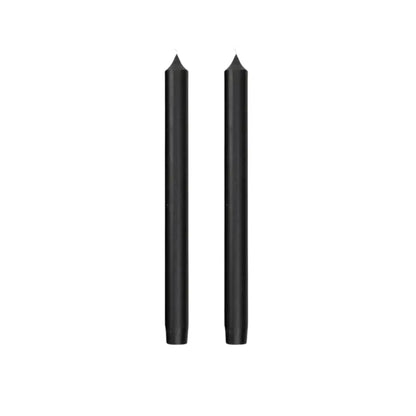 Two slim black cylindrical sticks with pointed tips, shown upright side by side on a plain white background.