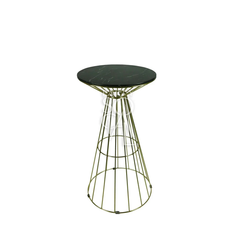 Gold Wire Cocktail Table - Black Marble Top