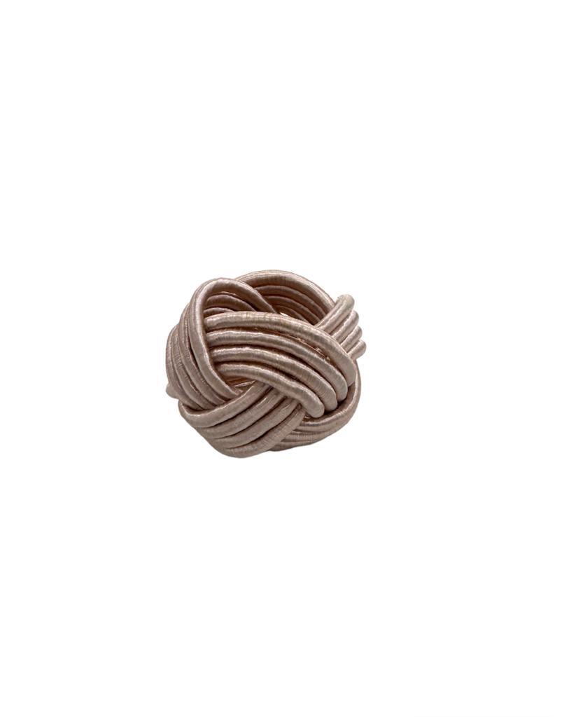 Cotton Knot Napkin Ring - Close-up of a stylish and durable knot accessory for your dining experience.