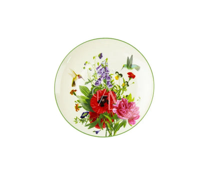 Vintage Floral Plates with birds and flowers design, ideal for elegant settings. Available in various sizes: Dinner, Dessert, and B&amp;B plates.