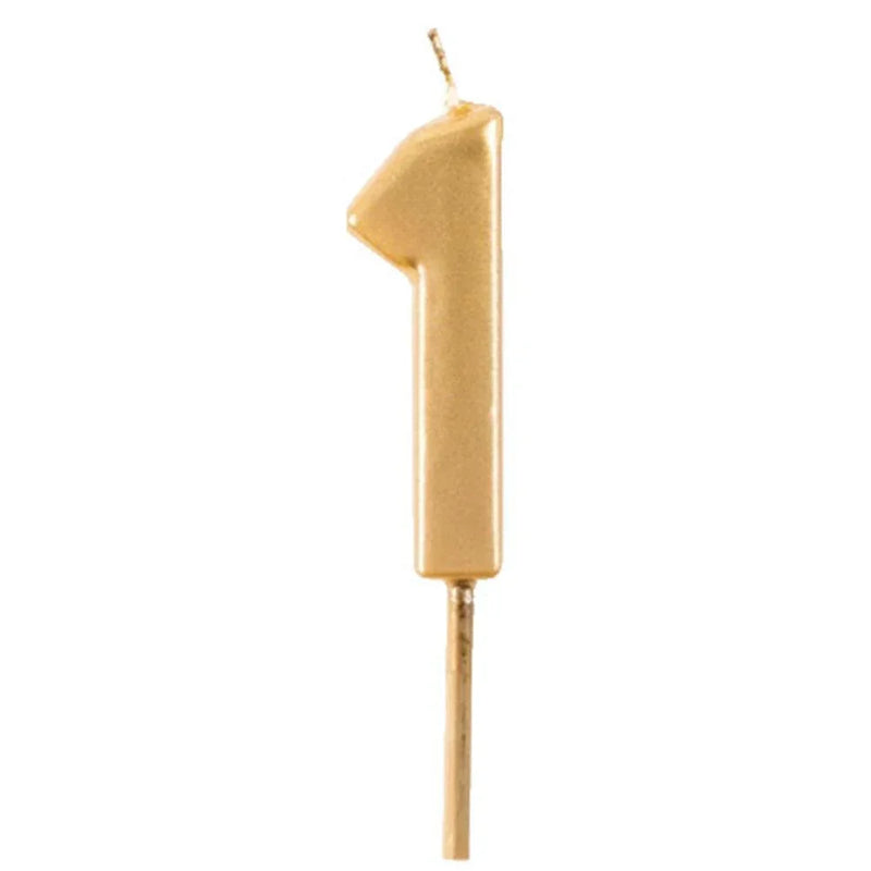 Gold Candle Birthday Number 1