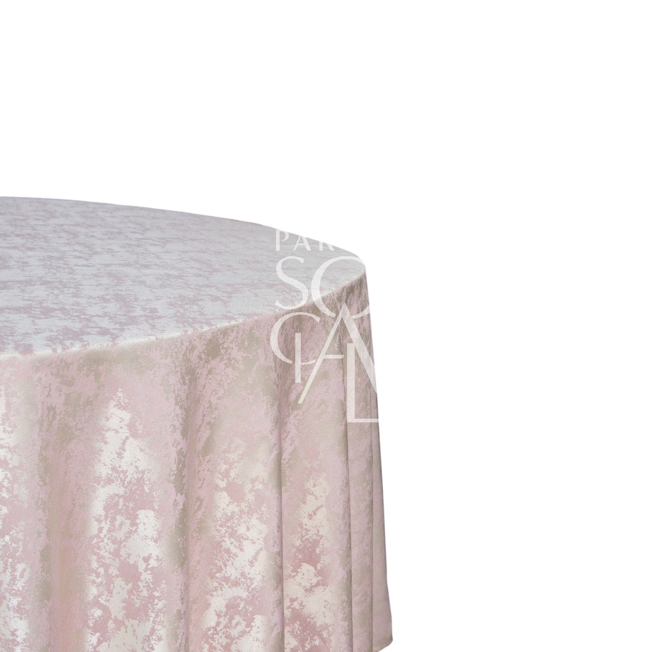 ROUND TABLECLOTH JACQUARD, premium textile ideal for special occasions, displayed on a table. Suitable for enhancing event decor with its elegant design.