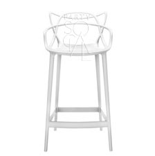 Masters Stool White Replica with cat ears backrest, stylish and lightweight, ideal for corporate events or home functions, available from Party Social.