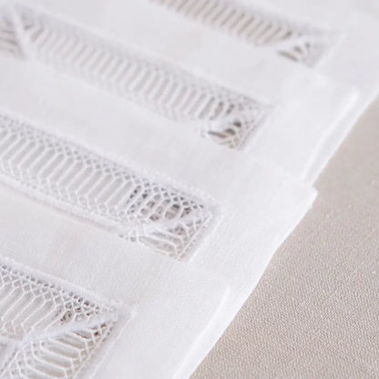 Ladder Stitch Pure Linen Dinner Napkin - Set of 4