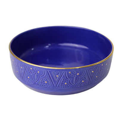 Marrakesh Engraved Ceramic Salad Bowl, a stylish dishware for your dining setup.