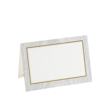 Moiré place card with gold border - 10 per package.