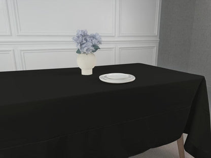 A simple, lightweight tablecloth that complements any table setting. Made of polyester fabric, it provides a cloth feel without the need for paper or plastic. Easy to wash and reuse, it&