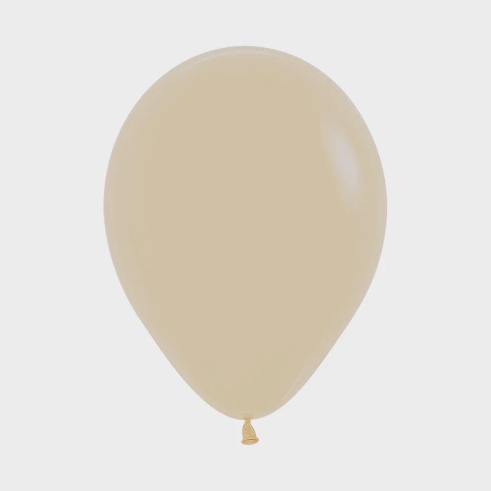 Premium Balloon, 5in (13cm) - 15 per pack, featuring a white balloon with a gold band, ideal for parties and celebrations.