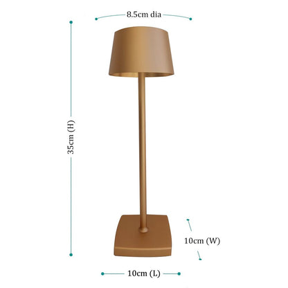 Wireless Lamp with a tall design and detailed measurements, ideal for home or event decor, offering convenience and flexibility.