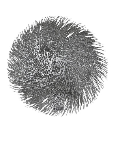 A durable and stylish Round Swirl Placemat, 38cm, perfect for any meal.