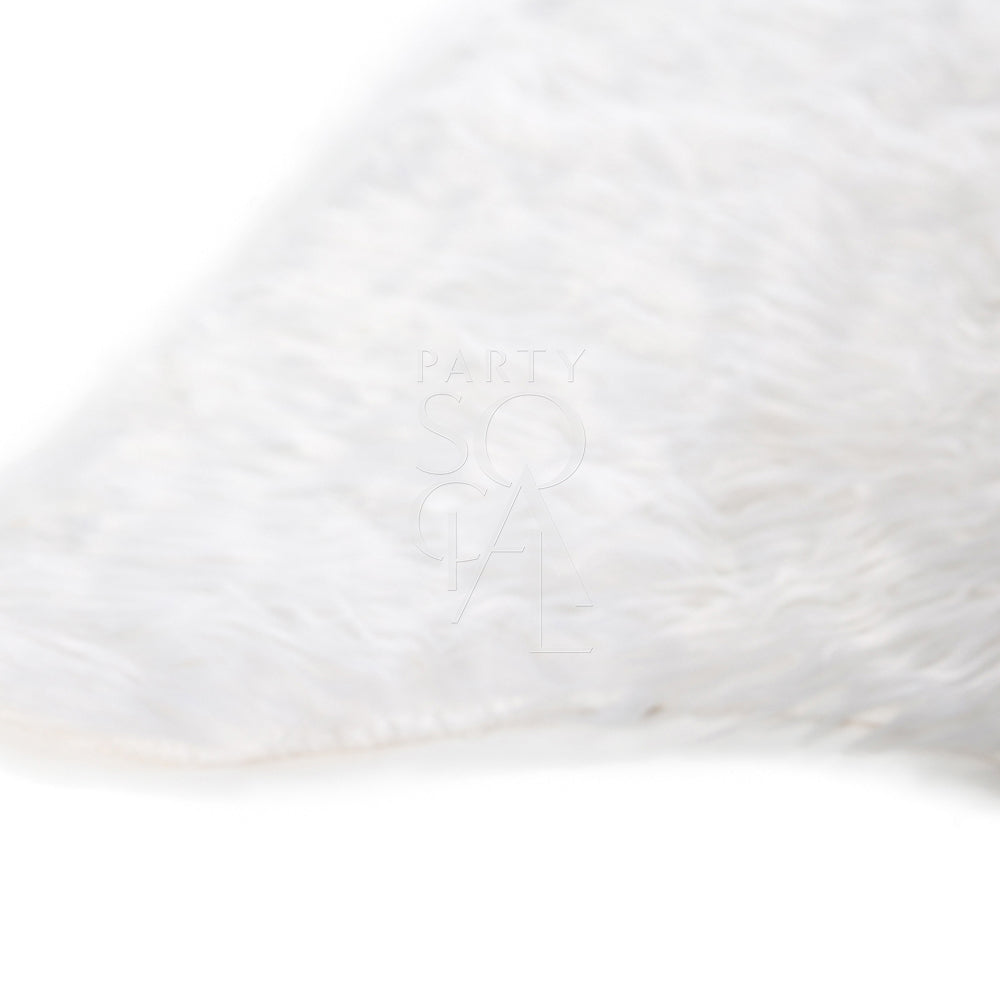 Sheepskin Curved, ideal for decor or event props, featuring a detailed close-up of its white fur texture.